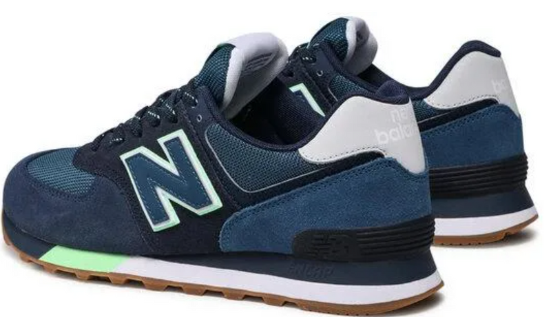 Laden Sie das Bild in Galerie -Viewer, New Balance Sneakers ML574PU2 Marineblau Gr. 44 Original und neu