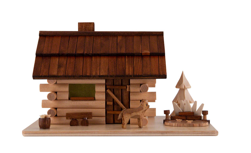Laden Sie das Bild in Galerie -Viewer, Saico Räucherhaus Garten-Blockhaus (10,5cm)