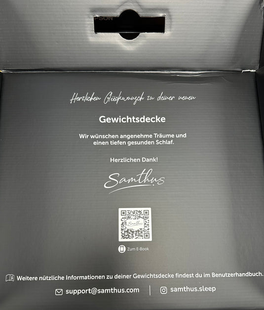 Samthus Gewichtsdecke Baumwolle 135x200 cm 6 kg Qualität aus der Schweiz