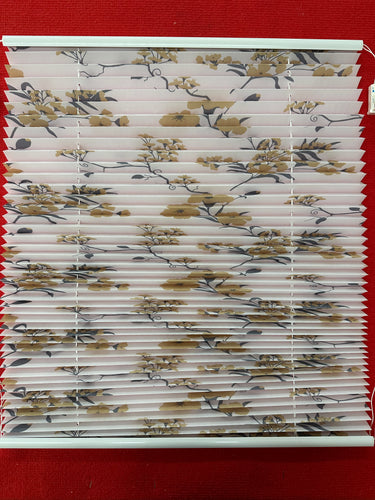 Clever Fix Plissee Blumen beige