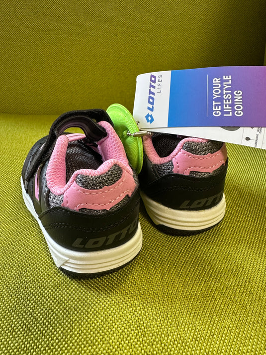 Lotto Kinder Sneaker Gr. 20 schwarz/weiß/pink Original und neu