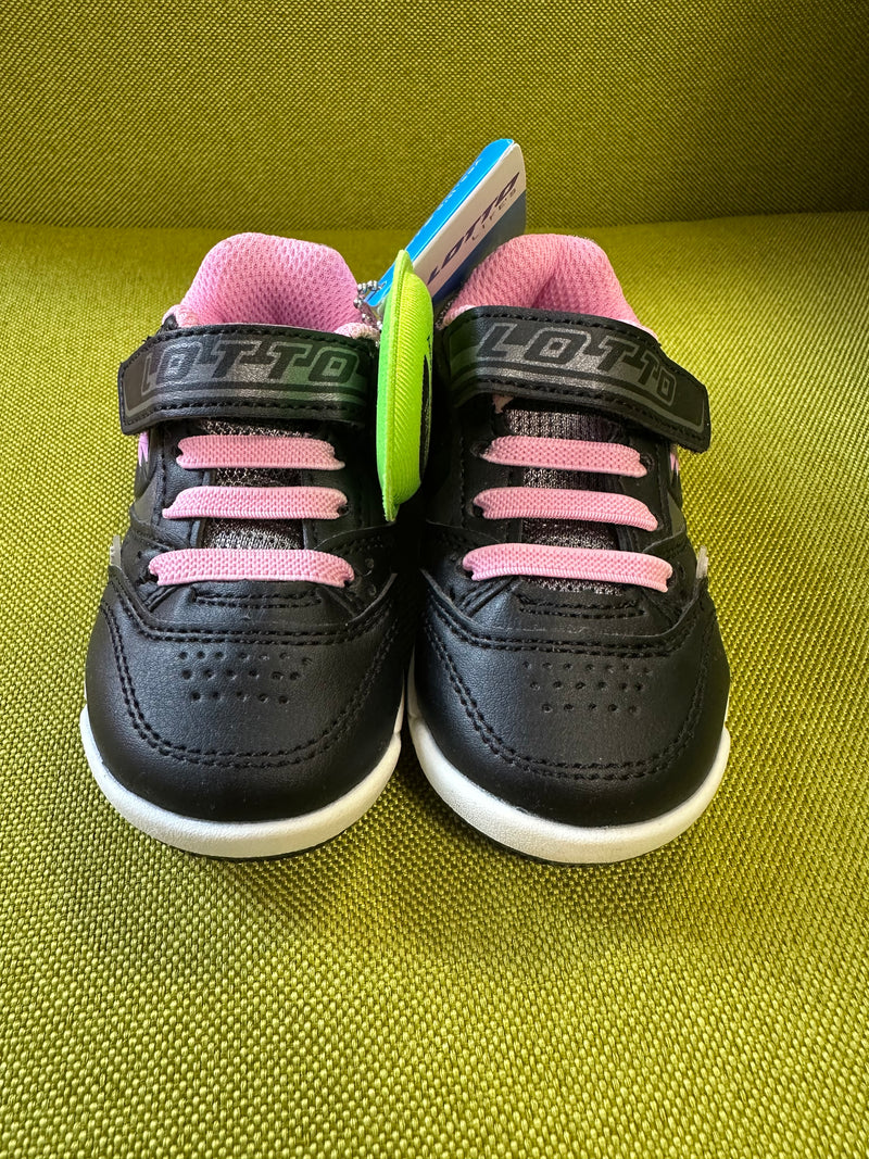 Laden Sie das Bild in Galerie -Viewer, Lotto Kinder Sneaker Gr. 20 schwarz/weiß/pink Original und neu
