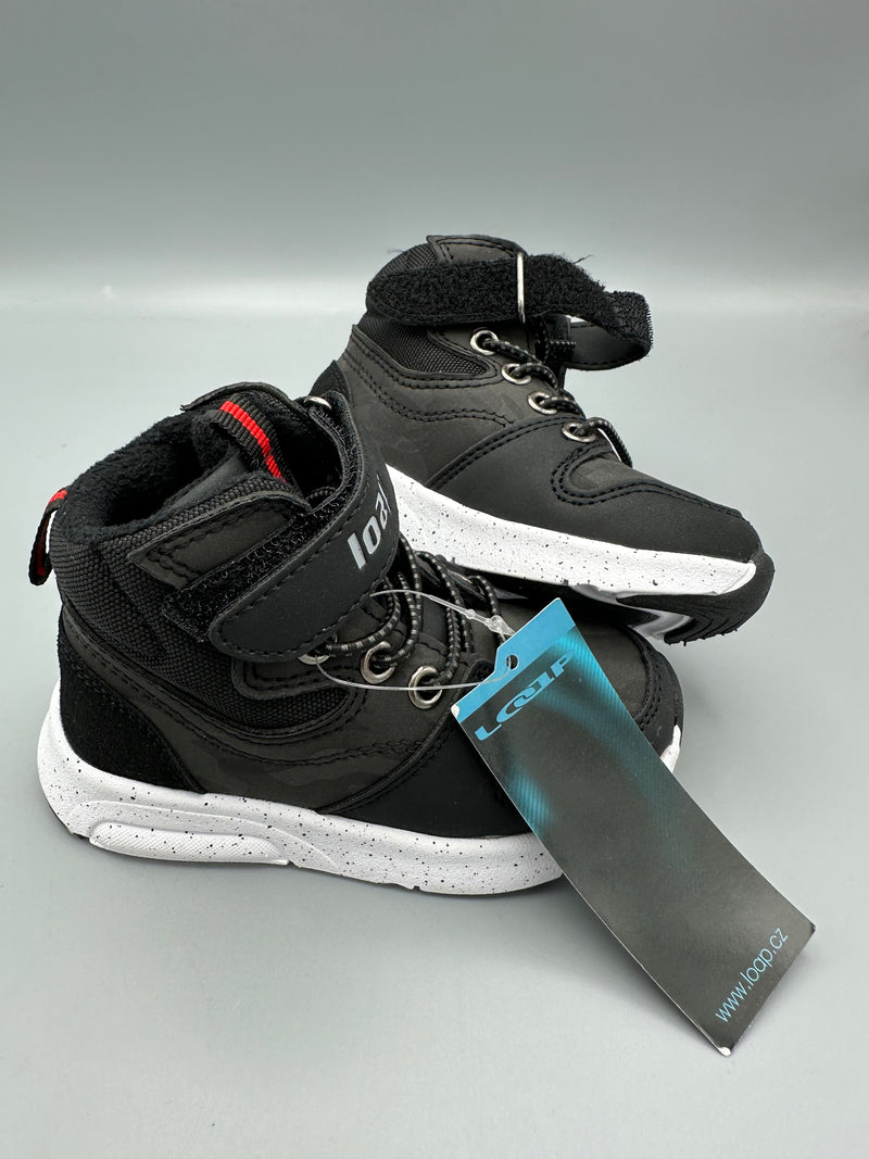 Laden Sie das Bild in Galerie -Viewer, Loap Kinder Sneaker Gr. 22 schwarz/weiß Original und neu
