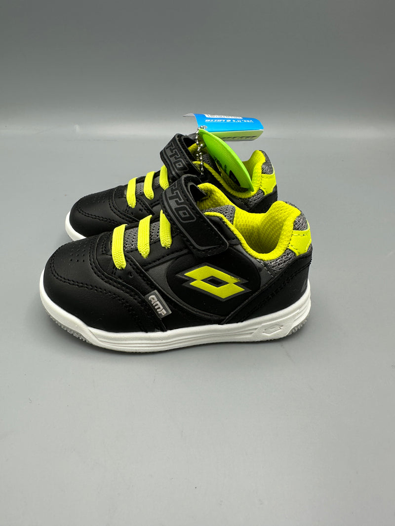 Laden Sie das Bild in Galerie -Viewer, Lotto Kinder Sneaker Gr. 22 schwarz/gelb Original und neu

