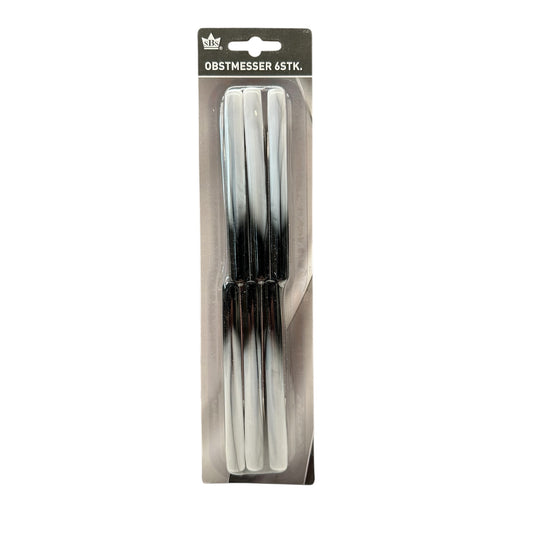 SBS Messer 6er Set  / Obstmesser / Gemüsemesser / Schälmesser / Rostfreie Edelstahl Klinge / mit Kunststoffgriff / Das Allzweckmesser für jede Aufgabe