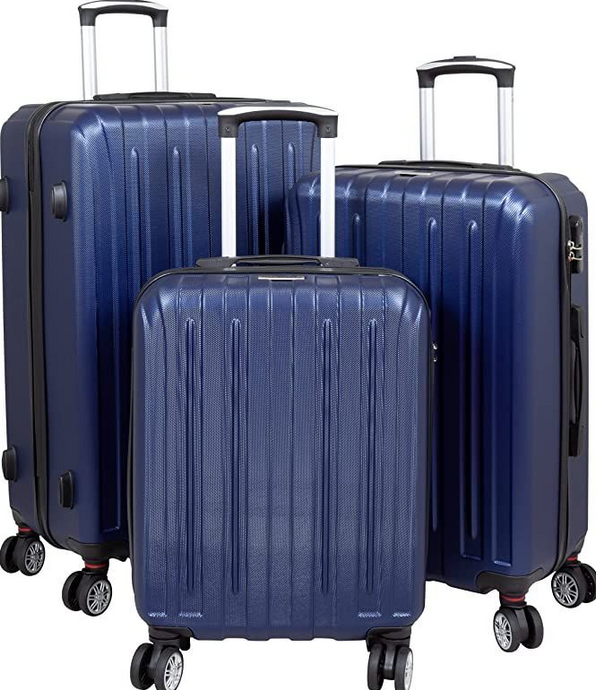 Koffer Reisekoffer Handgepäck blau in 3 Größen