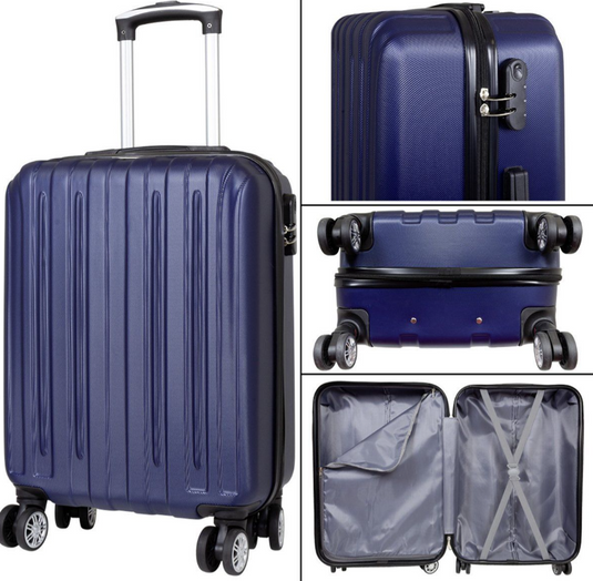 Koffer Reisekoffer Handgepäck blau in 3 Größen