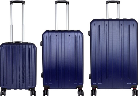 Koffer Reisekoffer Handgepäck blau in 3 Größen