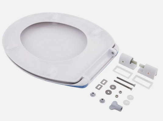 aquaSu® Basic, WC-Sitz mit Motiv Leuchtturm, Duroplast Toilettendeckel mit Absenkautomatik, Belastbar bis 200 kg