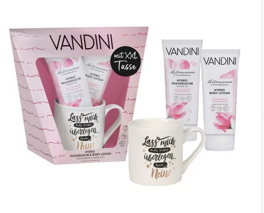 VANDINI Pflege-Geschenkset mit weißer Tasse