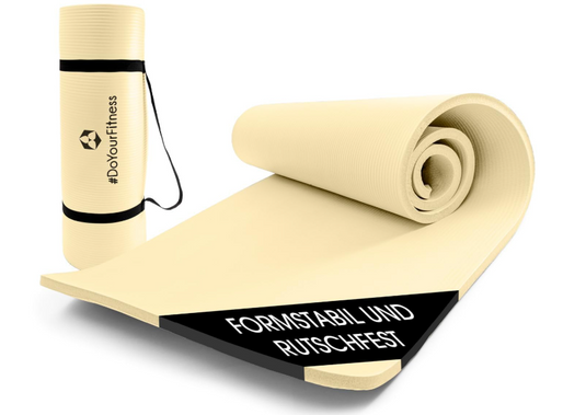 DoYourFitness Yogamatte rutschfest. Für Anfänger und Fortgeschrittene. Dicke von 0,8 cm bis 2 cm. Gelenkschonende Gymnastikmatte. 183 cm x 61 cm oder XXL 190 cm x 100 cm (Indoor/Outdoor geeignet)