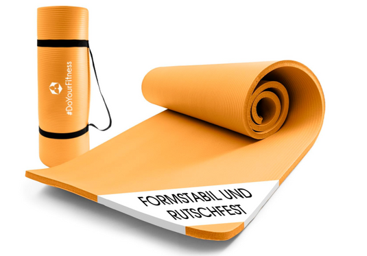 DoYourFitness Yogamatte rutschfest. Für Anfänger und Fortgeschrittene. Dicke von 0,8 cm bis 2 cm. Gelenkschonende Gymnastikmatte. 183 cm x 61 cm oder XXL 190 cm x 100 cm (Indoor/Outdoor geeignet)
