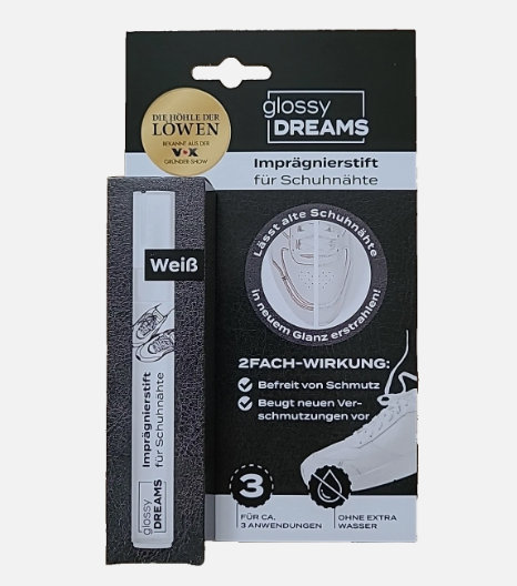 Glossy Dreams Imprägnierstift für Schuhnähte Saubere Optik ohne Wasser 8ml weiß