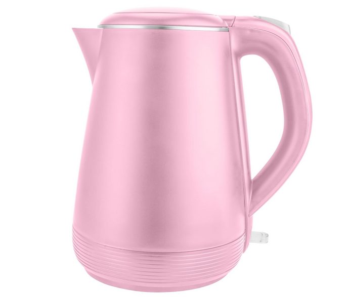 DMS® DW-2 Wasserkocher 1,7 L, 2200 W, BPA-frei, kabellos, automatische Abschaltung, Überhitzungsschutz, Trockengehschutz, 360° drehbarer Sockel, Edelstahl-Heizelement, stylisches Design, Pink