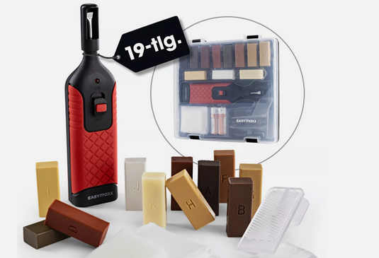 EASYmaxx Reparatur-Set Laminat & Parkett 19-tlg. Holzboden Bodenbelag ausbessern