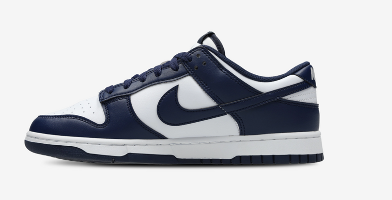 Laden Sie das Bild in Galerie -Viewer, Nike Dunk low dunkelblau/weiss, Größe 42 Original und neu
