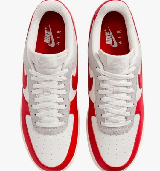 Nike Air Force 1 weiss/rot/grau Gr. 42 Original und neu