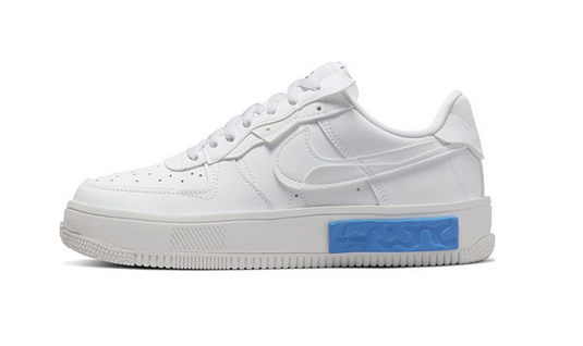 Nike Air Force 1 Fontanka Gr. 40 weiss mit blauen Rechteck Original und neu