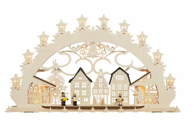 SAICO ORIGINAL Schwibbogen 3D Schwibbogen Altstädter Weihnachtsmarkt