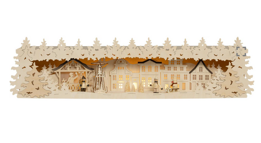 Saico LED Schwibbogenerhöhung "Altstädter Weihnachtsmarkt", 66 cm