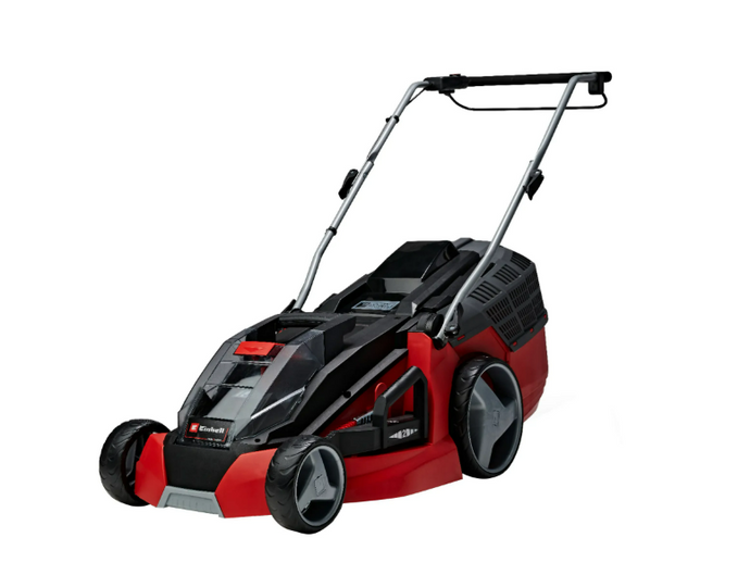 Einhell Power X-Change Akku-Rasenmäher GE-CM 43 Li 63 l Fangkorb inkl. 2 Akkus und Ladegerät