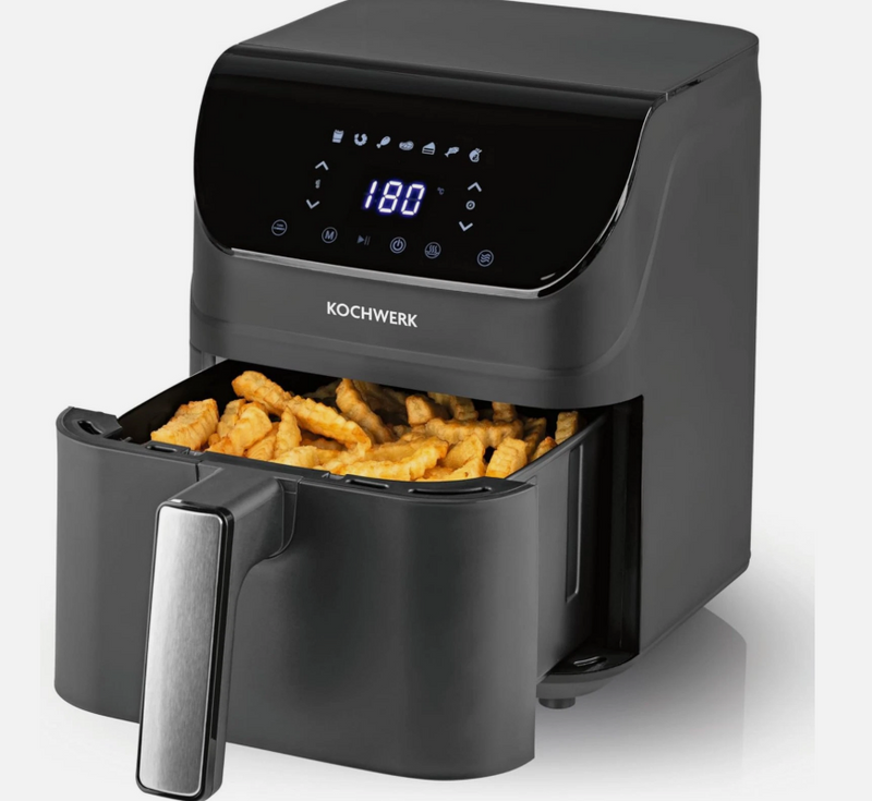 Laden Sie das Bild in Galerie -Viewer, Rachs KOCHWERK Digitale Heißluftfritteuse 4L - Airfryer mit Touchscreen - 1400W
