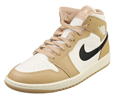 Nike Air Jordan 1 MID, weiss/braun/schwarz Gr. 44 Original und neu