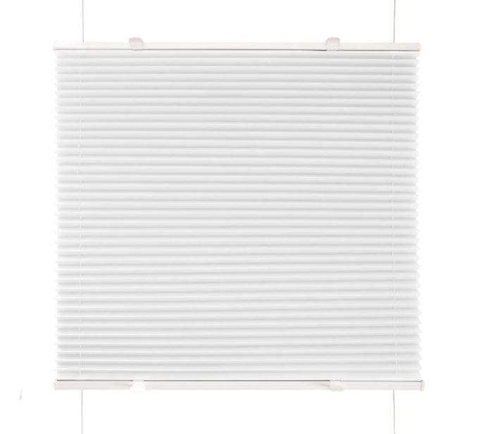 Clever Fix Plissee Leinen uni weiß 100x130 cm - Die Mega Kiste